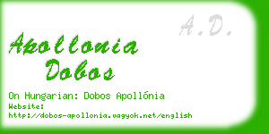 apollonia dobos business card